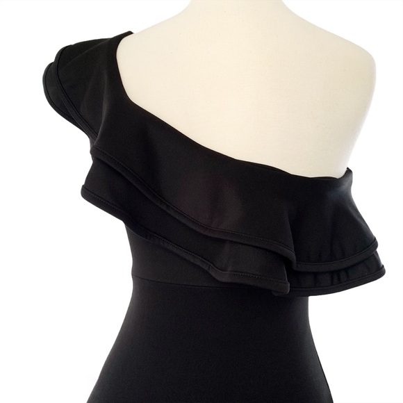 Foreign Exchange one shoulder ruffled body dress S - Picture 6 of 8